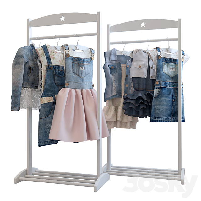 Jeans dresses for a little princesse 3DSMax File - thumbnail 2