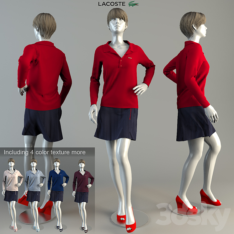 Lacoste polo woman 3DS Max - thumbnail 1