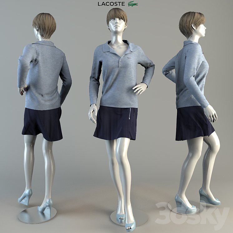 Lacoste polo woman 3DS Max - thumbnail 2