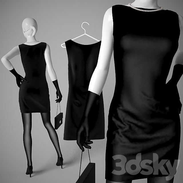 Little black dress 3DSMax File - thumbnail 1