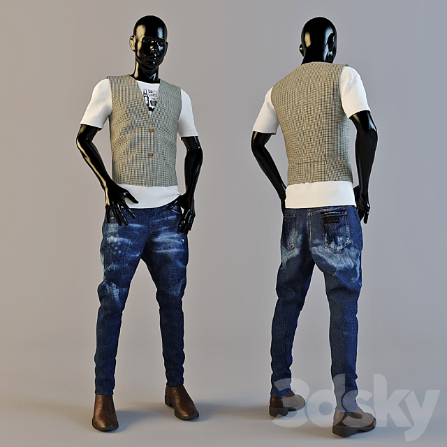 male mannequin 3DSMax File - thumbnail 1