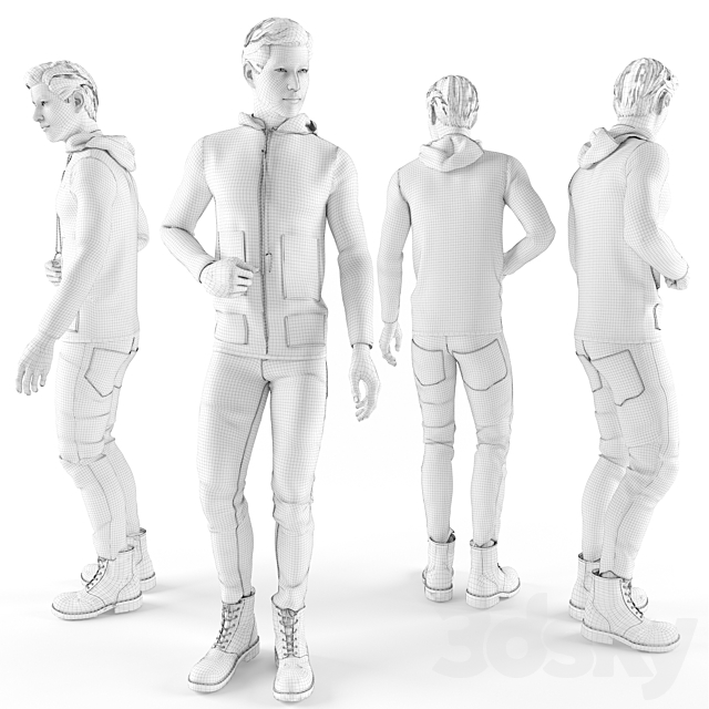 Male mannequin 3DSMax File - thumbnail 3