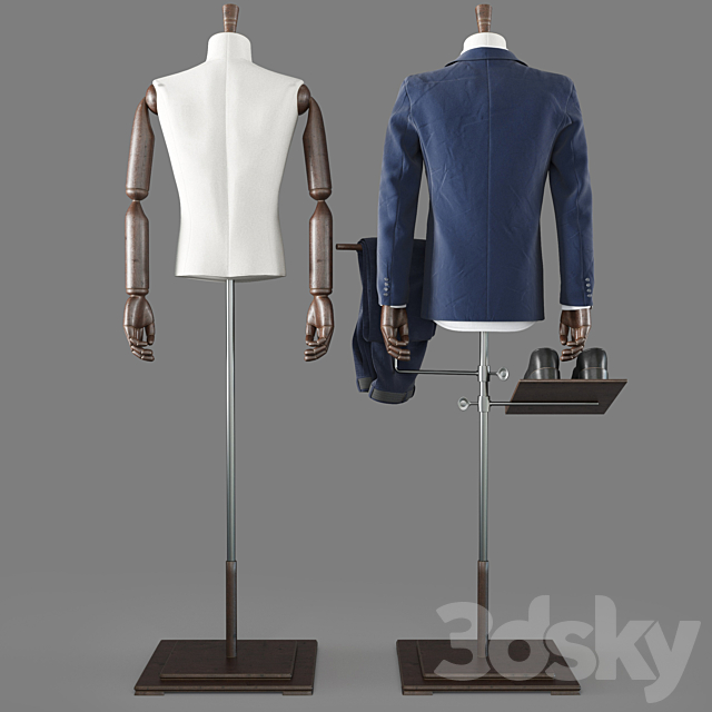 male mannequin in suit 3ds Max - thumbnail 2