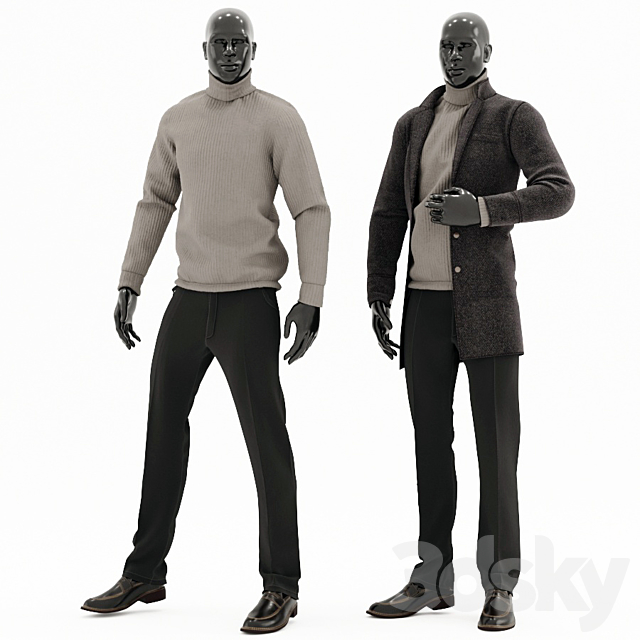 Male mannequin set 2 3DSMax File - thumbnail 2