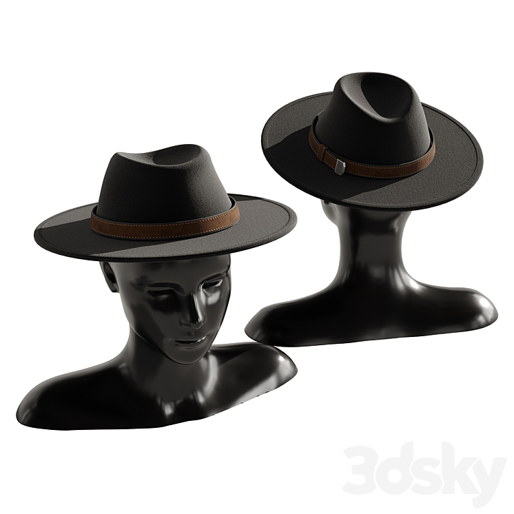 Man hat set 2 3DS Max Model - thumbnail 2