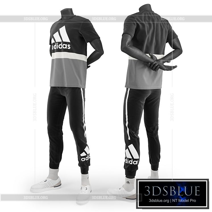 Mannequin tracksuit 3DS Max - thumbnail 3