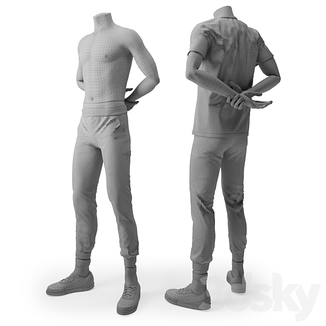 Mannequin. tracksuit 3DSMax File - thumbnail 5