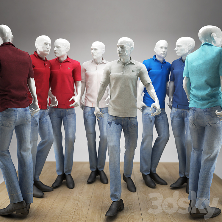 Mannequins man LACOSTE 3DS Max - thumbnail 1