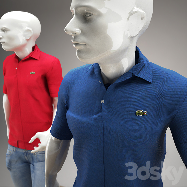 Mannequins man LACOSTE 3DS Max - thumbnail 2