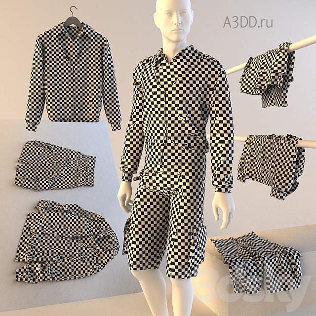 Men’s clothing set 3DSMax File - thumbnail 2