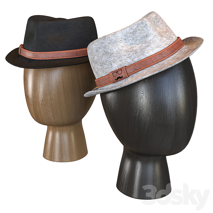 men's hat 3DS Max Model - thumbnail 1