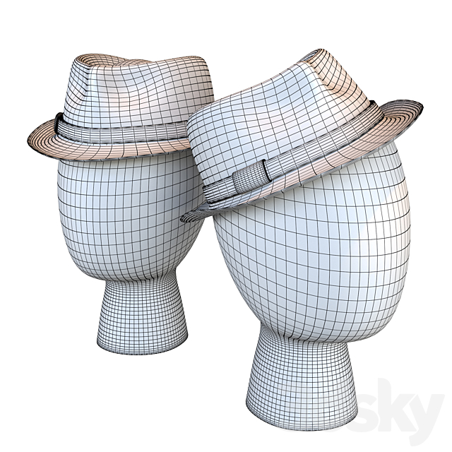 men’s hat 3DSMax File - thumbnail 4