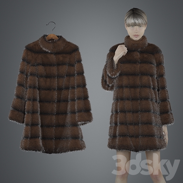 Mink coat 3DSMax File - thumbnail 1