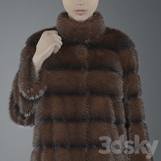 Mink coat 3DSMax File - thumbnail 2