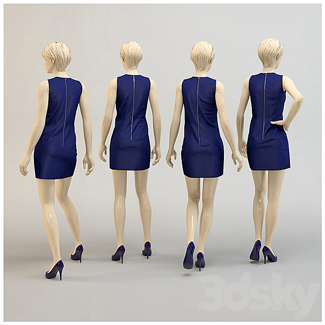 Modern dress. 3DSMax File - thumbnail 2