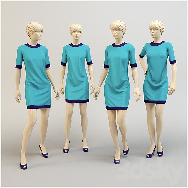 Modern free dress. 3DSMax File - thumbnail 1