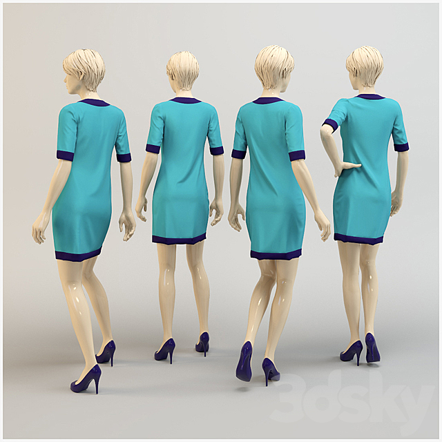 Modern free dress. 3DSMax File - thumbnail 2