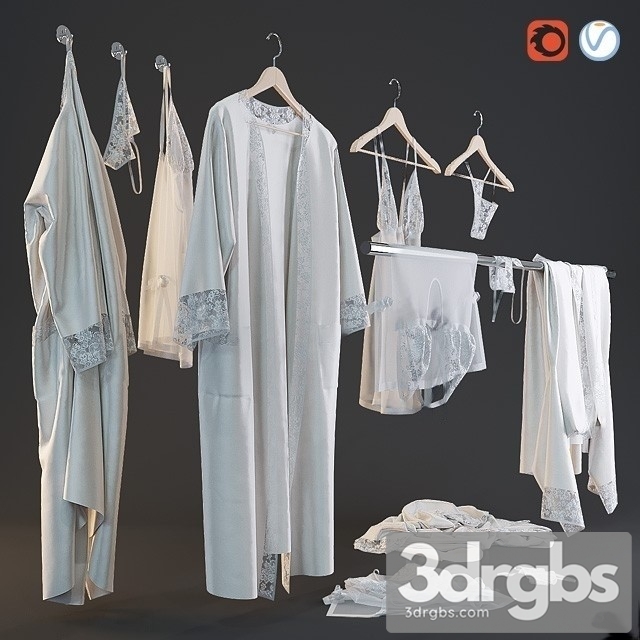 Nightgown Clothes 3dsmax Download - thumbnail 1