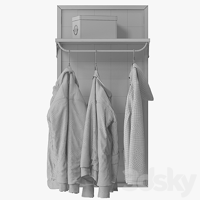 Noodles WALL COAT RACK 3DSMax File - thumbnail 3