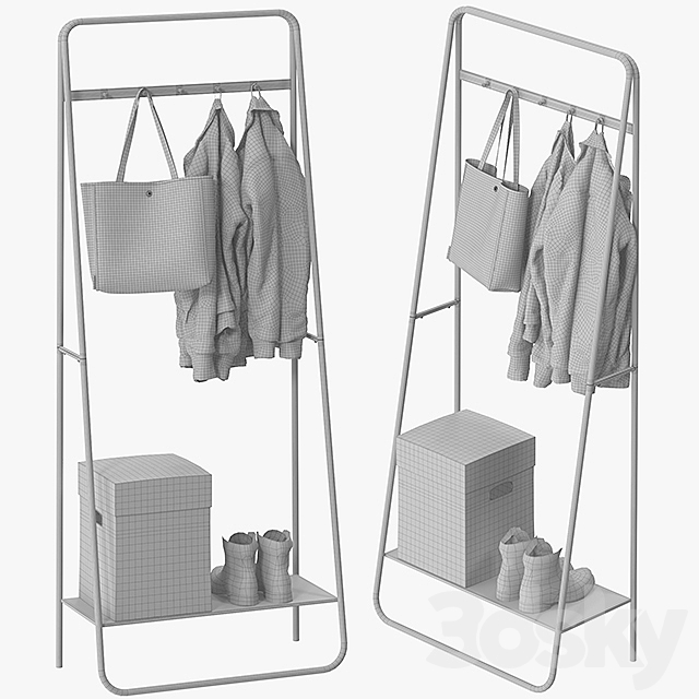 Nordal Coat rack LINE 3DSMax File - thumbnail 3