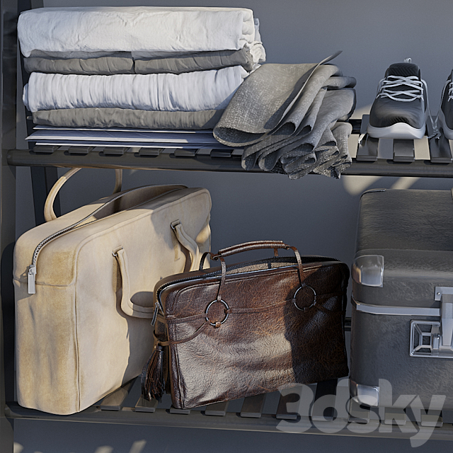 Rack for clothes 3DS Max Model - thumbnail 2