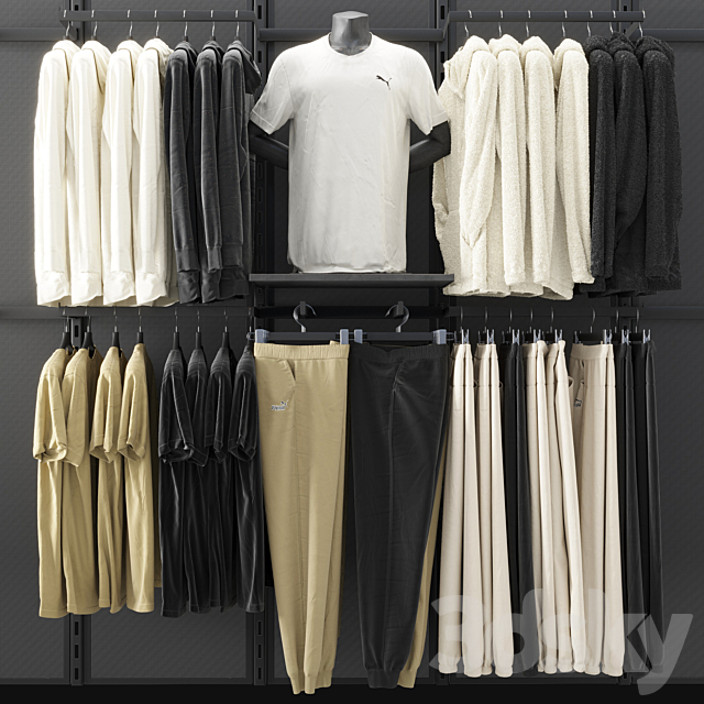 Rack for Puma clothing store 3ds Max - thumbnail 1