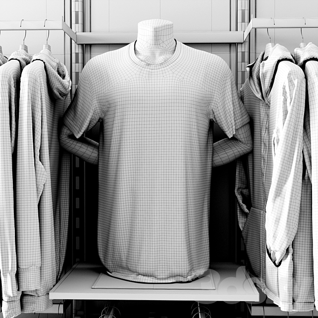 Rack for Puma clothing store 3ds Max - thumbnail 3