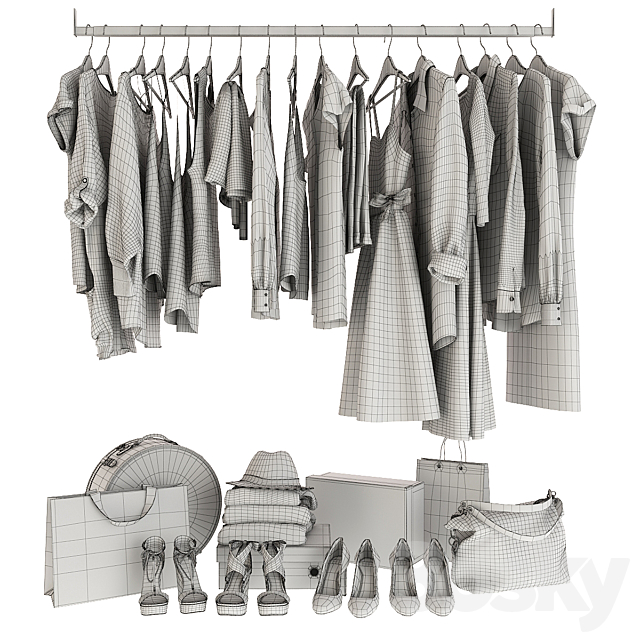 Set of clothes 3DS Max Model - thumbnail 7