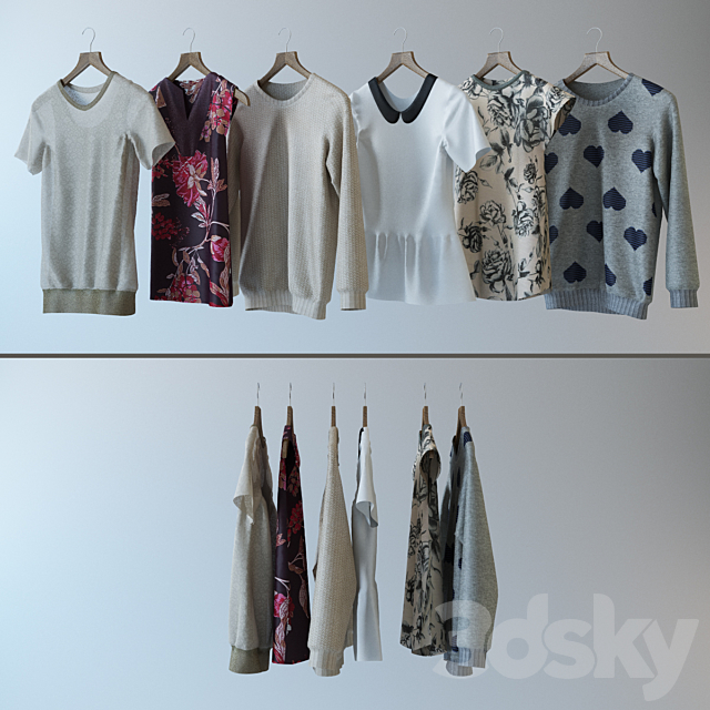 Set of clothes 3DSMax File - thumbnail 1