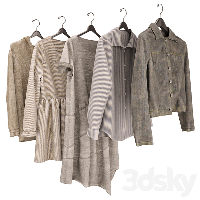 set of clothes 3DSMax File - thumbnail 1