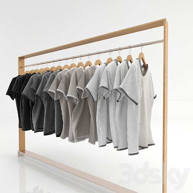 Set of clothes on a hanger 3DS Max Model - thumbnail 2