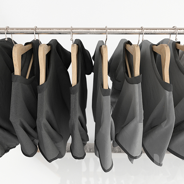 Set of clothes on a hanger 3DS Max Model - thumbnail 3