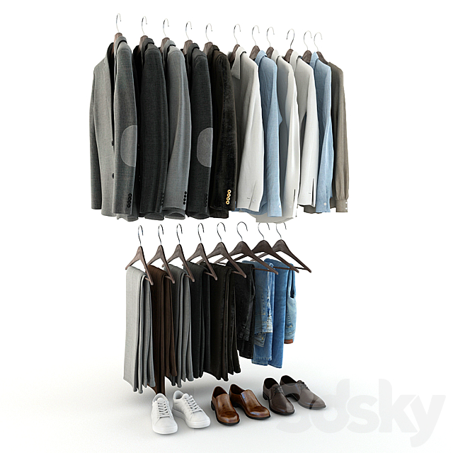 Set of clothes_06 3ds Max - thumbnail 1