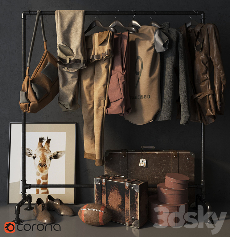 set of clothing for men_B01 3DS Max - thumbnail 1