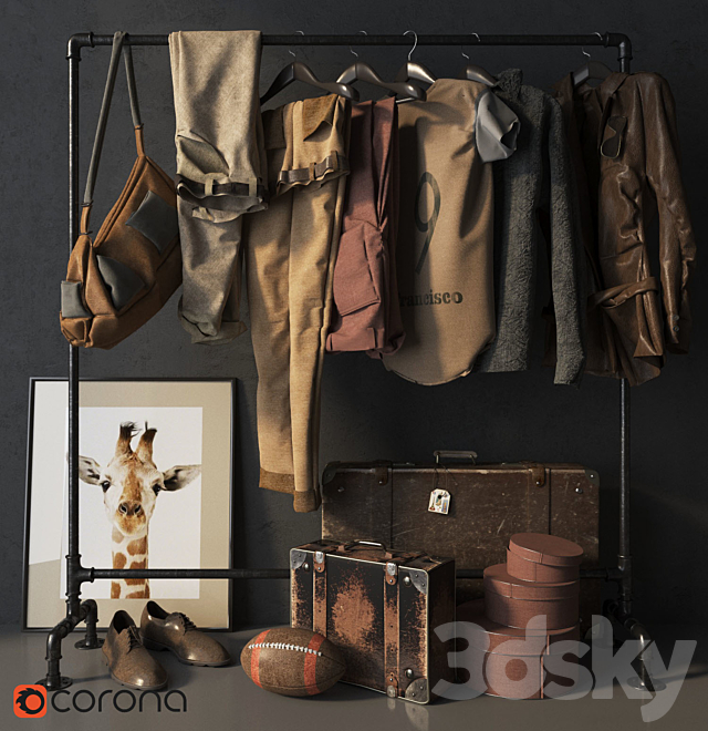 set of clothing for men_B01 3DSMax File - thumbnail 1