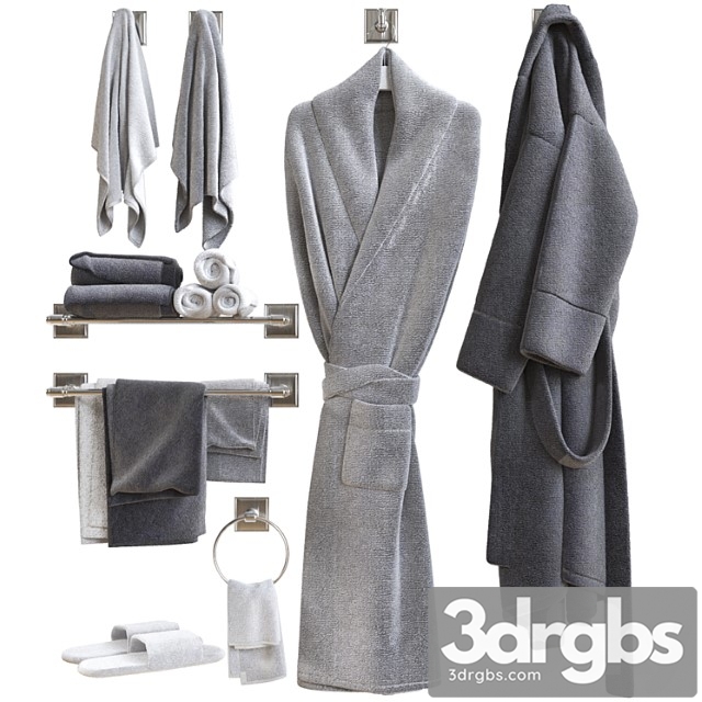 Set of Towels and Robes 2 3dsmax Download - thumbnail 1