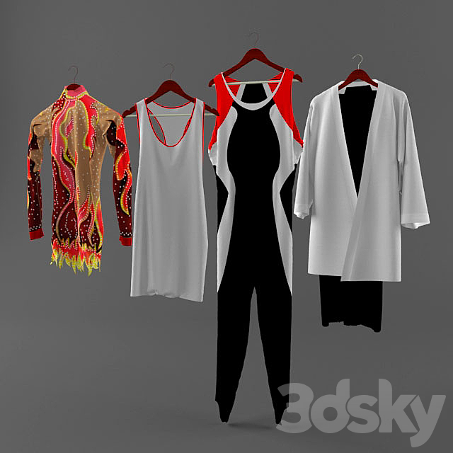 Set of Tracksuits 3DS Max Model - thumbnail 1