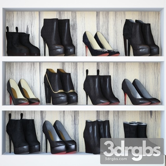 Shoes Set 3dsmax Download - thumbnail 1