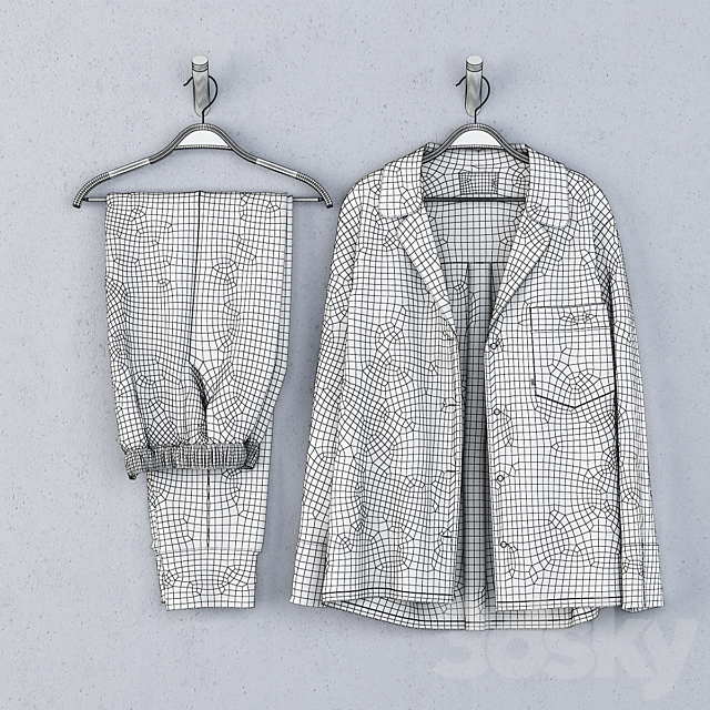 Silk pajama set 3DSMax File - thumbnail 6