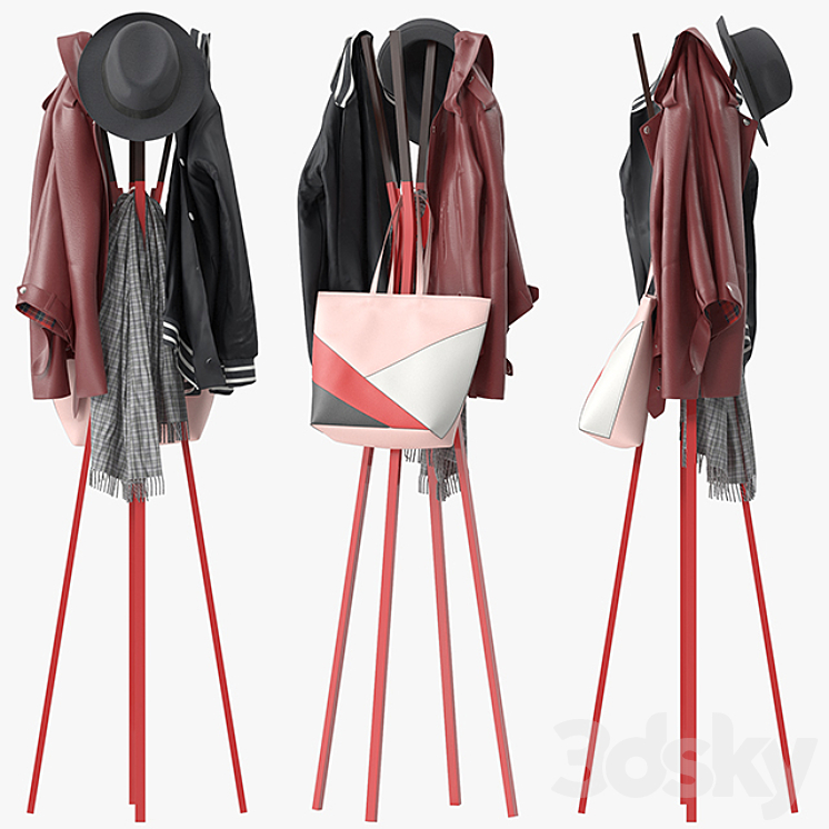 Splash coat rack 3DS Max - thumbnail 1