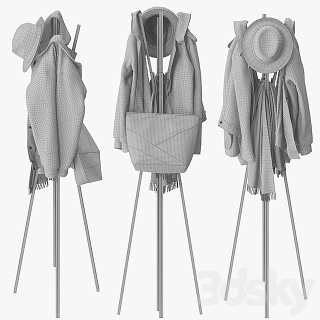 Splash coat rack 3DSMax File - thumbnail 3