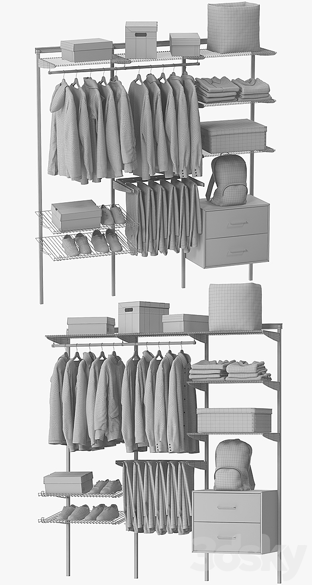 Storage System Clothes 3DSMax File - thumbnail 3