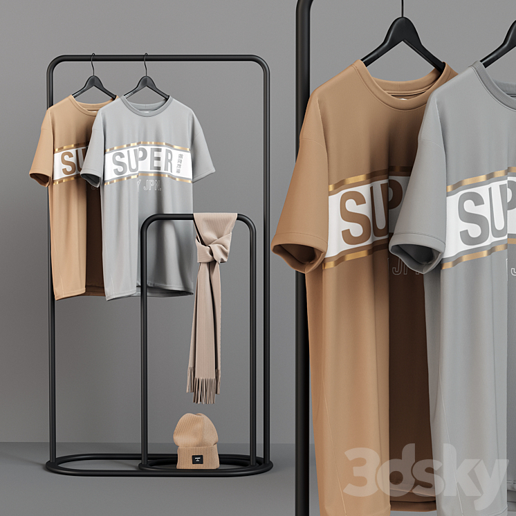 Superdry T-Shirt Set 3DS Max - thumbnail 1