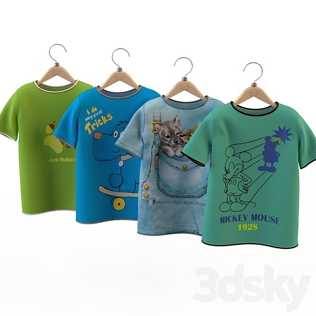 T-shirts for boys 3DSMax File - thumbnail 1