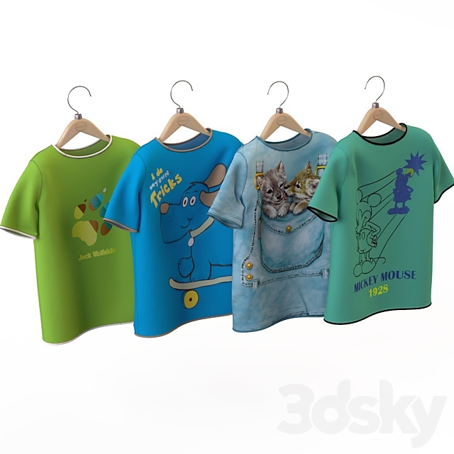 T-shirts for boys 3DSMax File - thumbnail 2