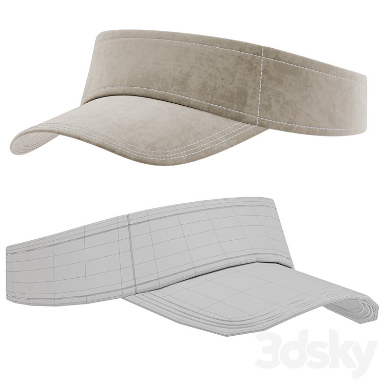 tennis cap 3DS Max Model - thumbnail 2