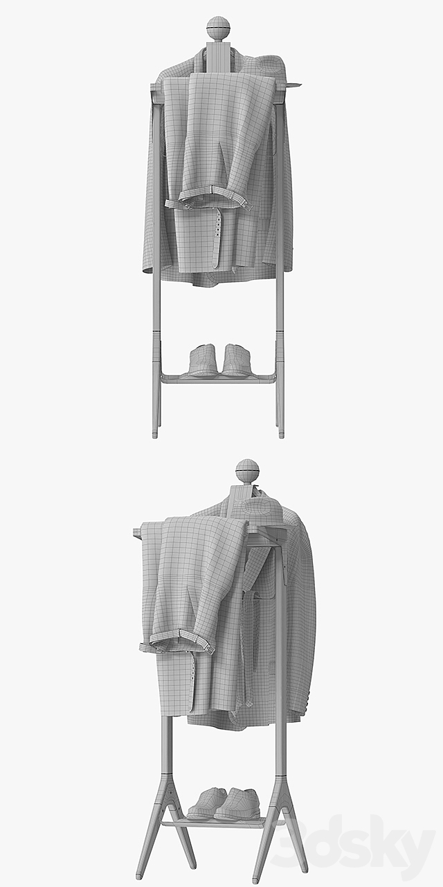 The Classical Valet Stand 3DSMax File - thumbnail 3