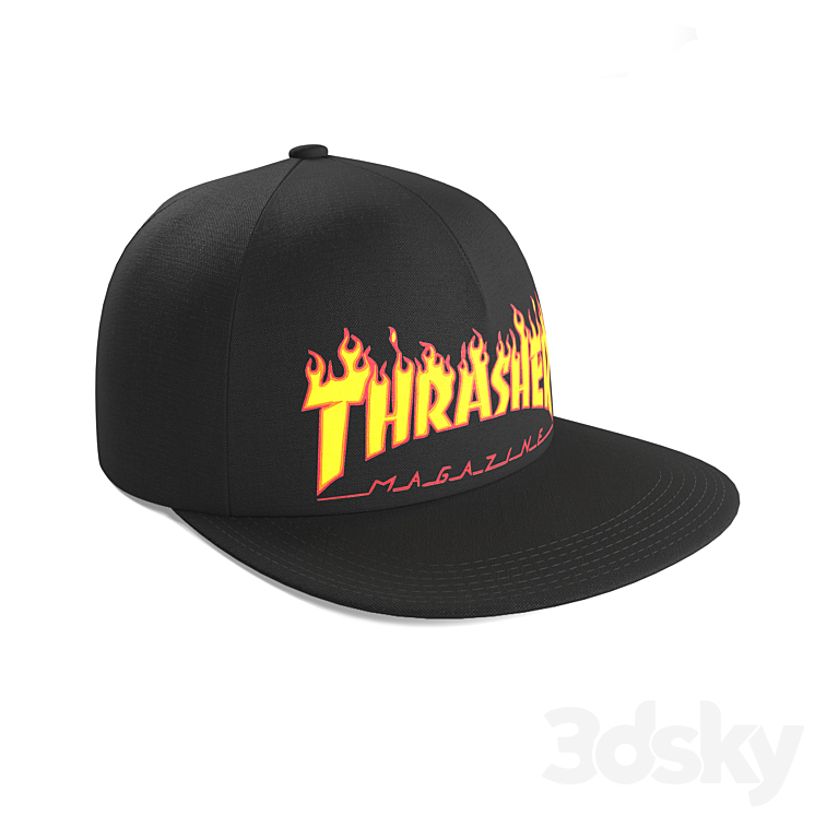 thrasher cap 3DS Max - thumbnail 1