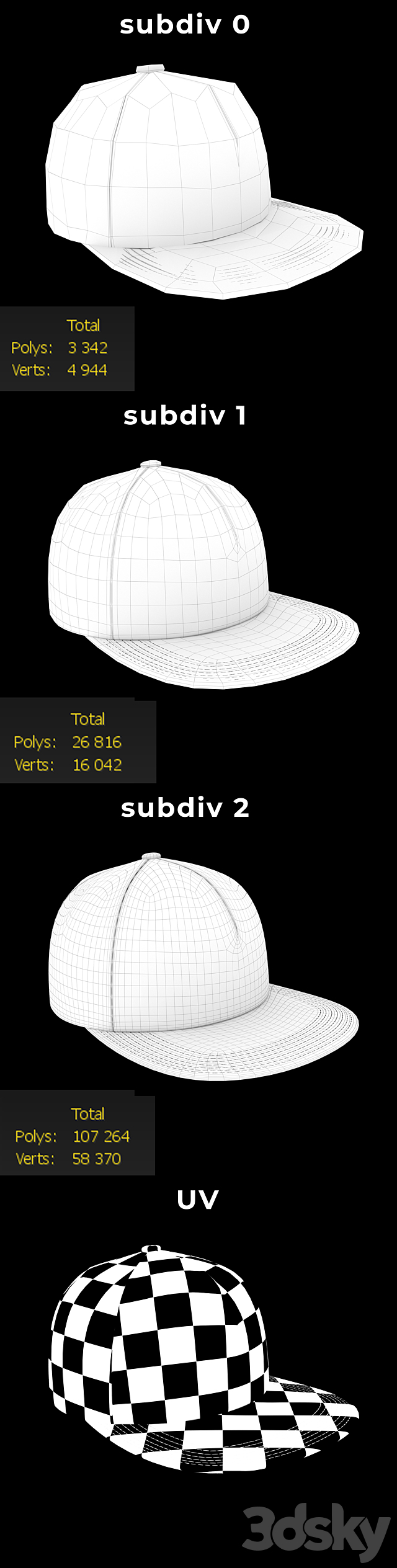 thrasher cap 3DSMax File - thumbnail 3