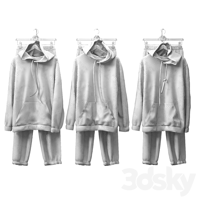 Tracksuits Set 3DS Max Model - thumbnail 3